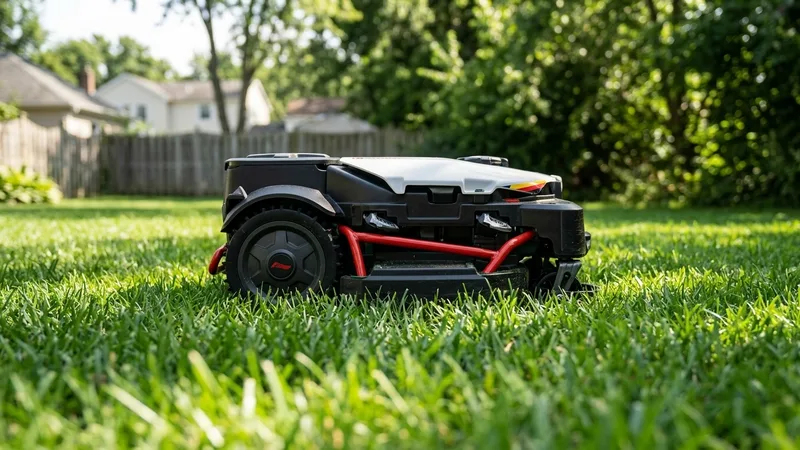 Kress KR238G MasterSeries robot lawn mower on a lawn