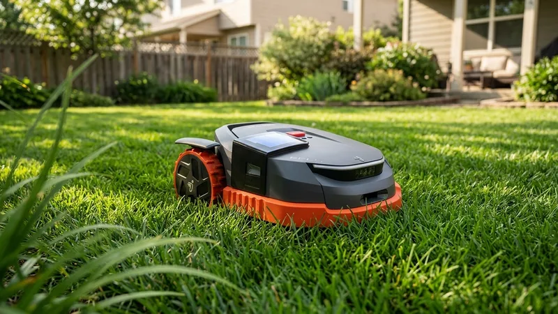 Segway Navimow X390 robot lawn mower on a lawn