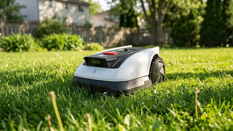 Ecovacs GOAT O1000 RTK robot lawn mower on a lawn