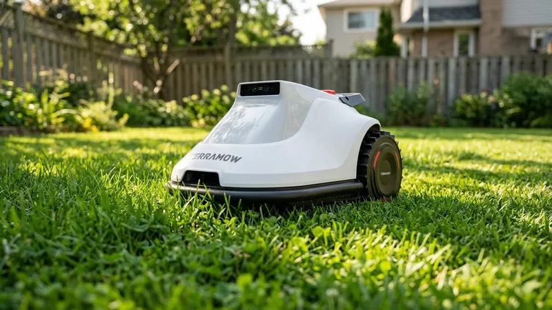 TerraMow S1200 robot lawn mower on a lawn