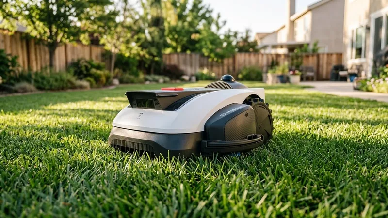 Ecovacs GOAT O1200 LiDAR PRO robot lawn mower on a lawn
