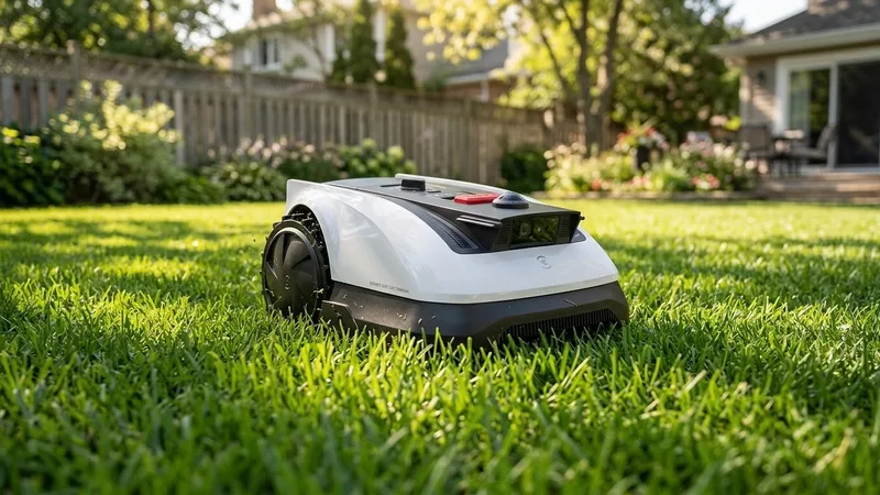 Ecovacs GOAT O500 Panorama robot lawn mower on a lawn